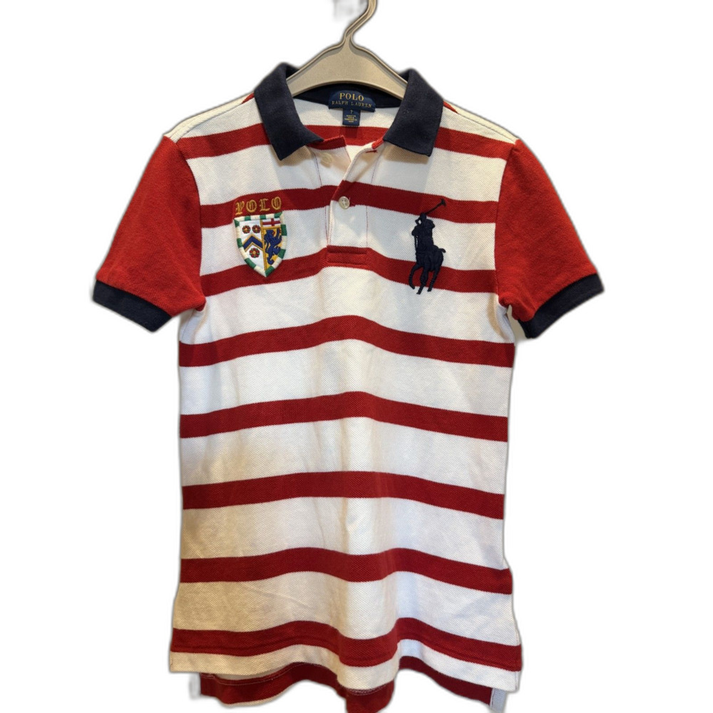 Polo Ralph Lauren Boys (7) Striped Crest Polo
